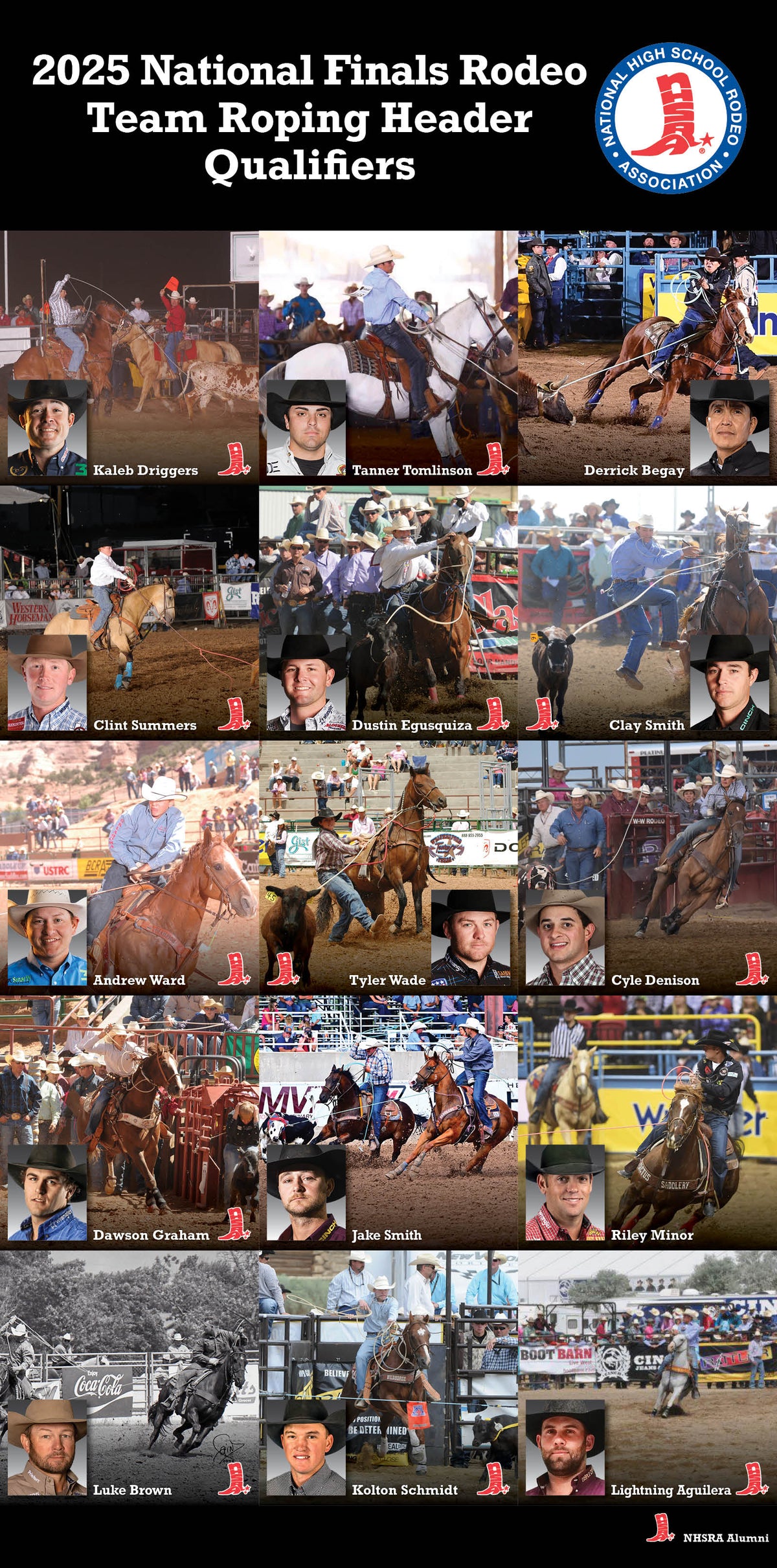 Header Roping Logo 2025 NFR Signed Team Roping Header Banner — NHSRA Store