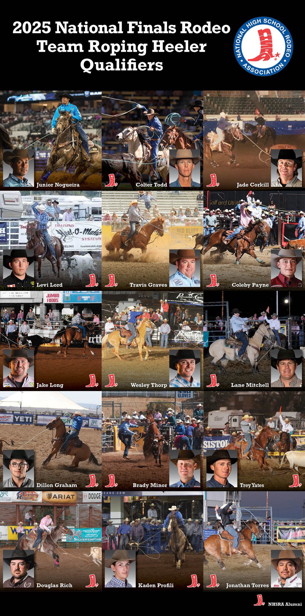 2025 NFR Signed Team Roping Heelers Banner