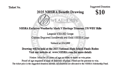 Weatherby Benefit Drawing Ticket